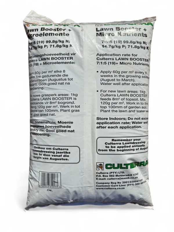 Organic Lawn Booster Fertilizer 7:1:5 (19) Plus Micro Nutrients 10Kg