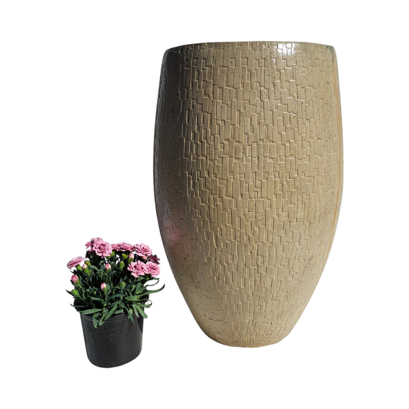 Demeter Pot Large Cement Seal Finish - H620mm x W340mm - 16kg