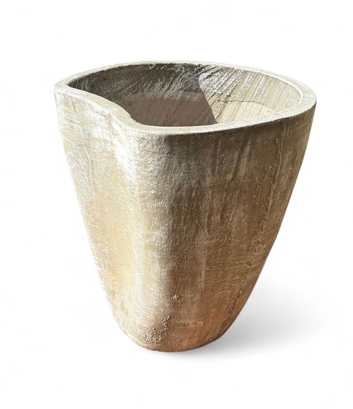 Moon Pot Large Whitewash Finish - H560mm - 25kg