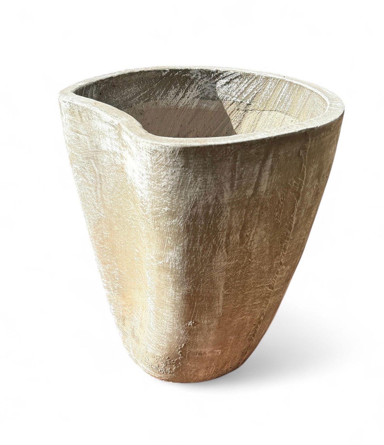 Moon Pot Large Whitewash Finish - H560mm - 25kg