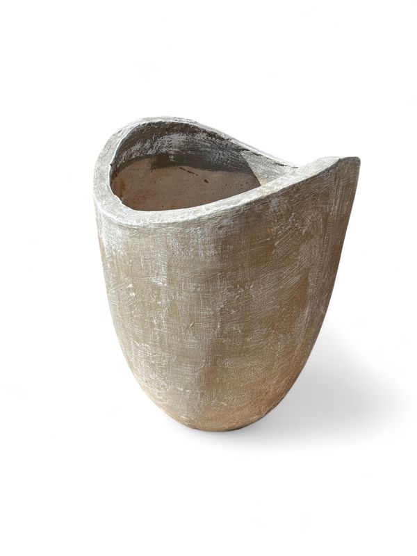 Zip Vase Large Whitewash Finish - H690mm - 41kg