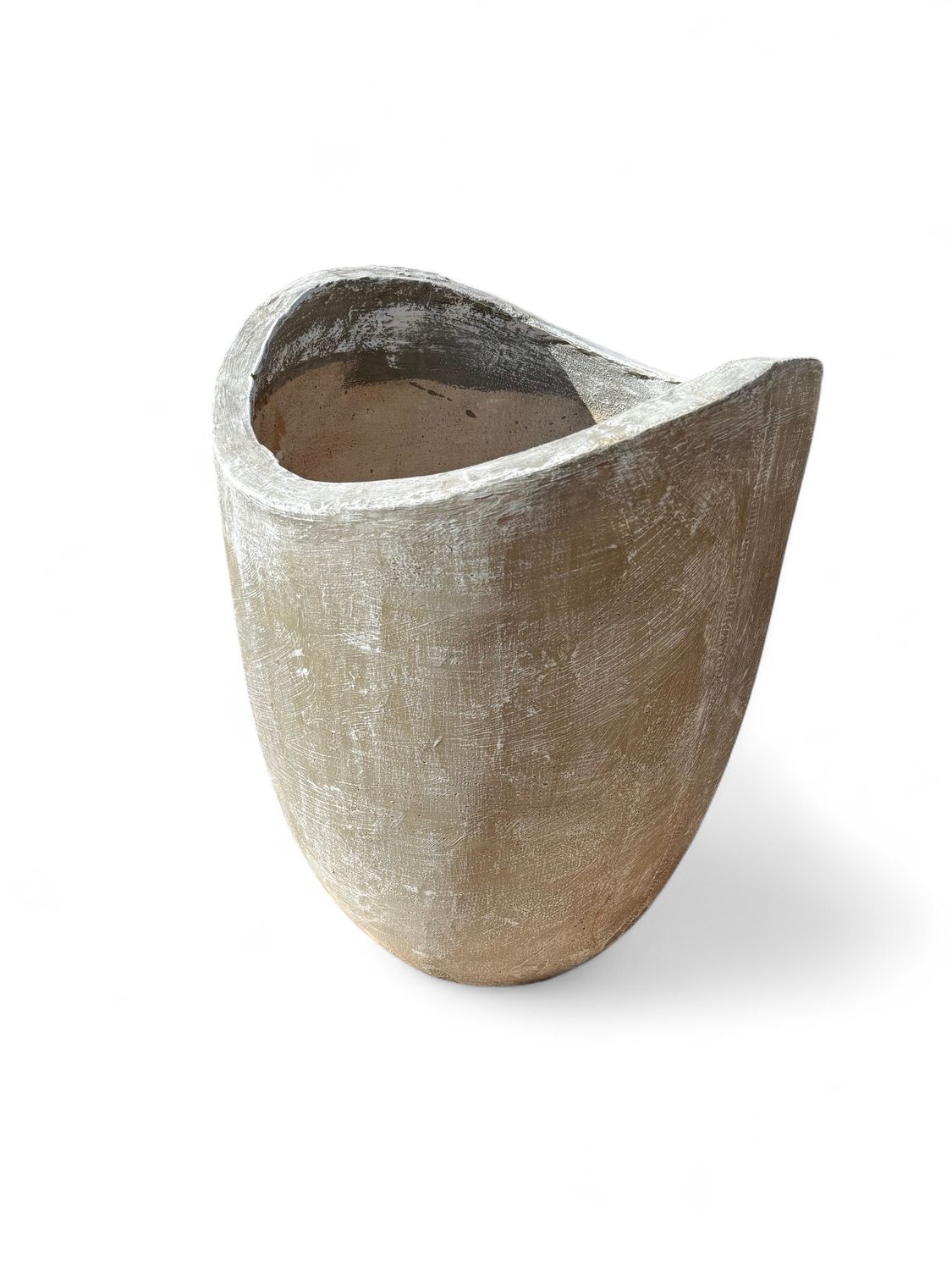Zip Vase Large Whitewash Finish - H690mm - 41kg