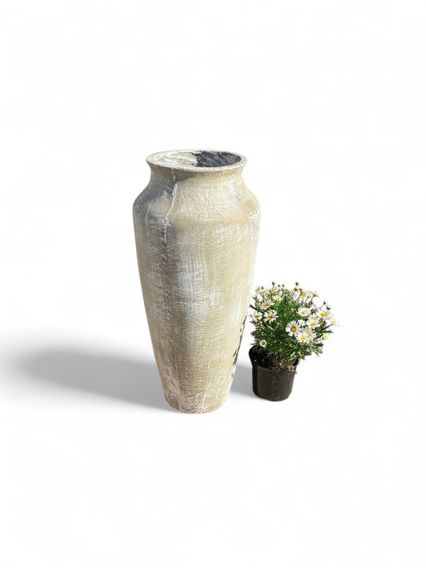 Monaco Jar Medium Whitewash Finish - H700mm - 18kg