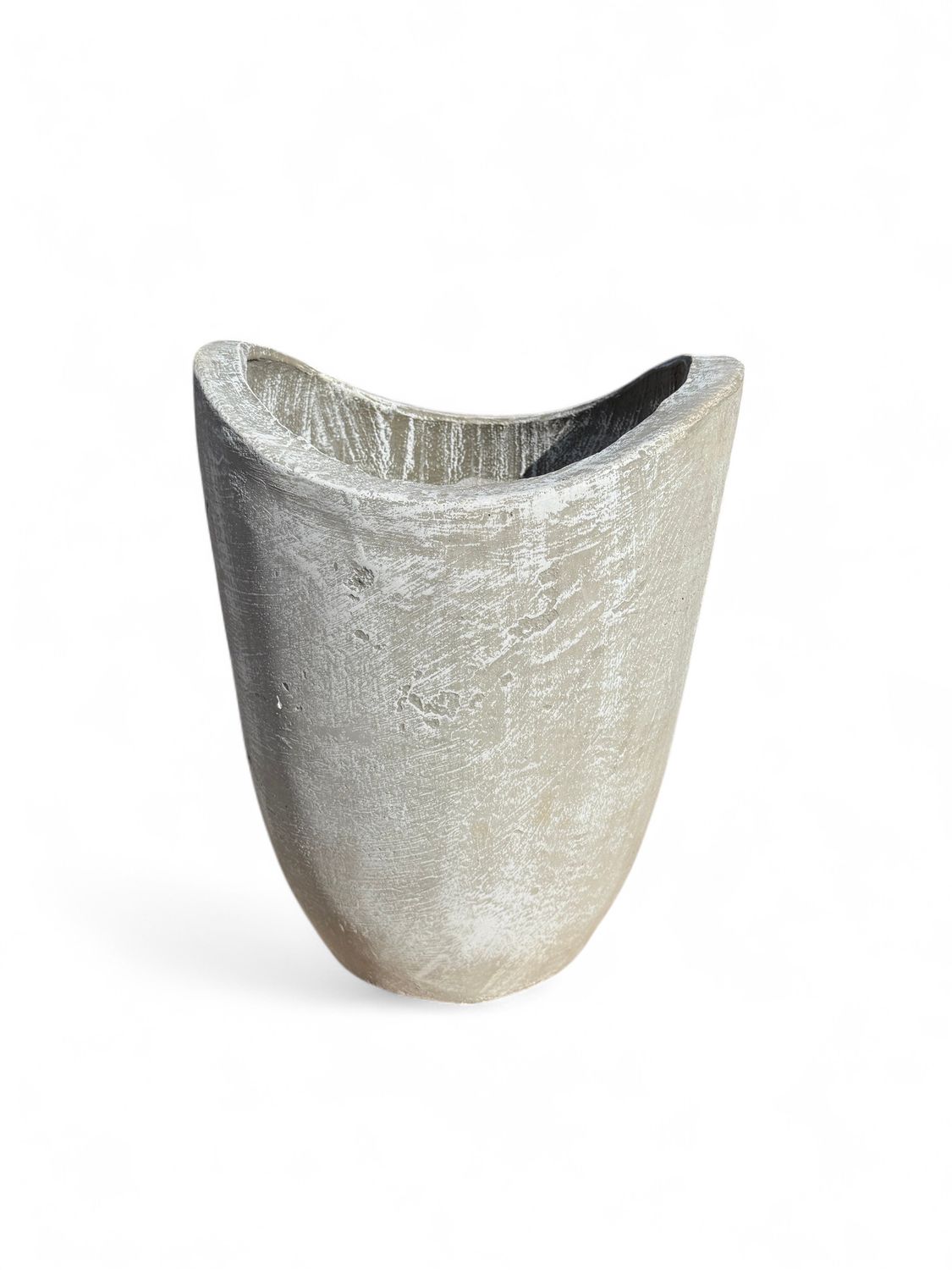 Zip Vase Medium Whitewash Finish - H460mm - 22kg