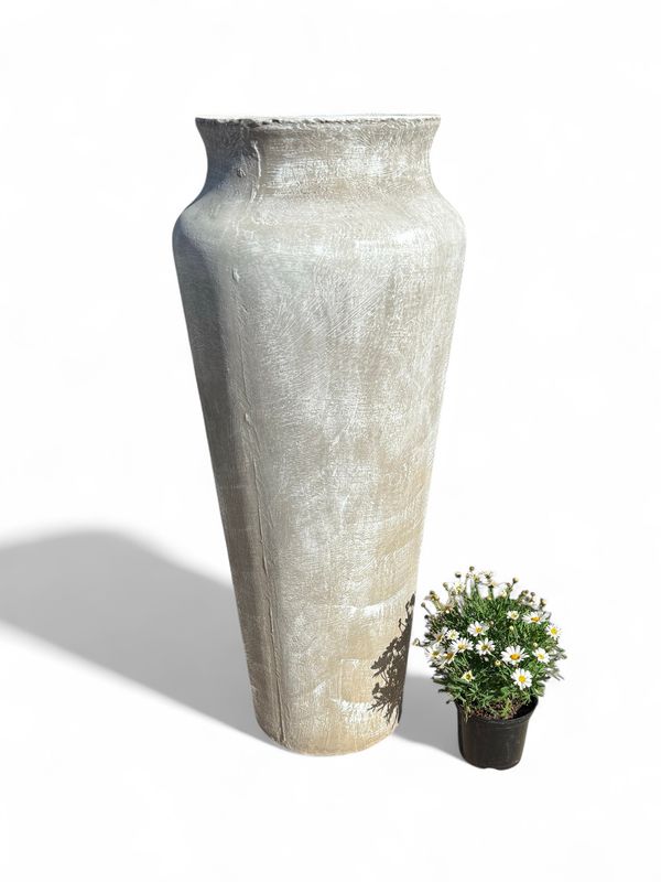 Monaco Jar X-Large Whitewash Finish - H1100mm - 60kg
