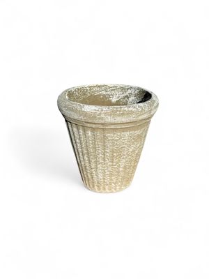 Wave Pot Medium Whitewash Finish - H350mm x W240mm - 8kg