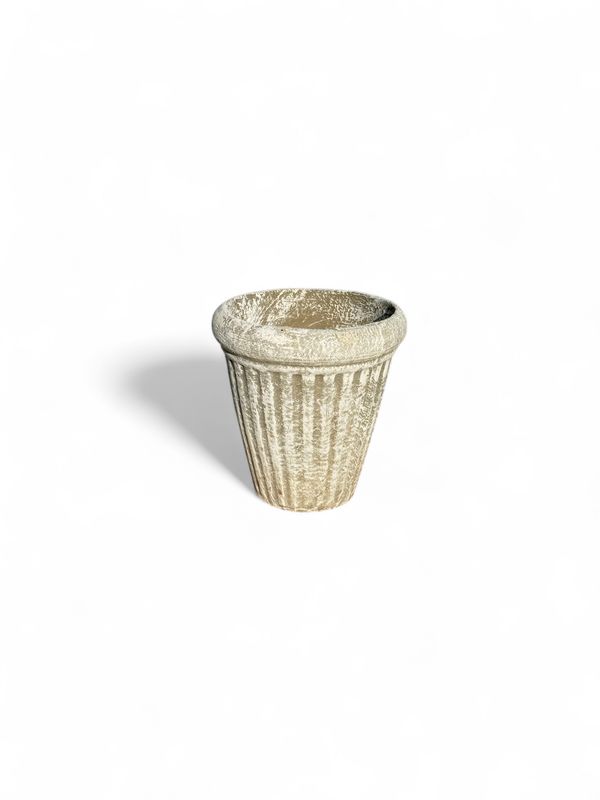 Wave Pot Small Whitewash Finish - H250mm x W220mm - 5kg