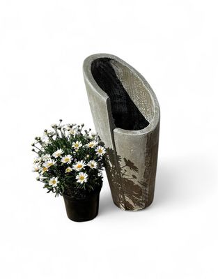 Valery Vase Small Whitewash Finish - H540mm - 8kg