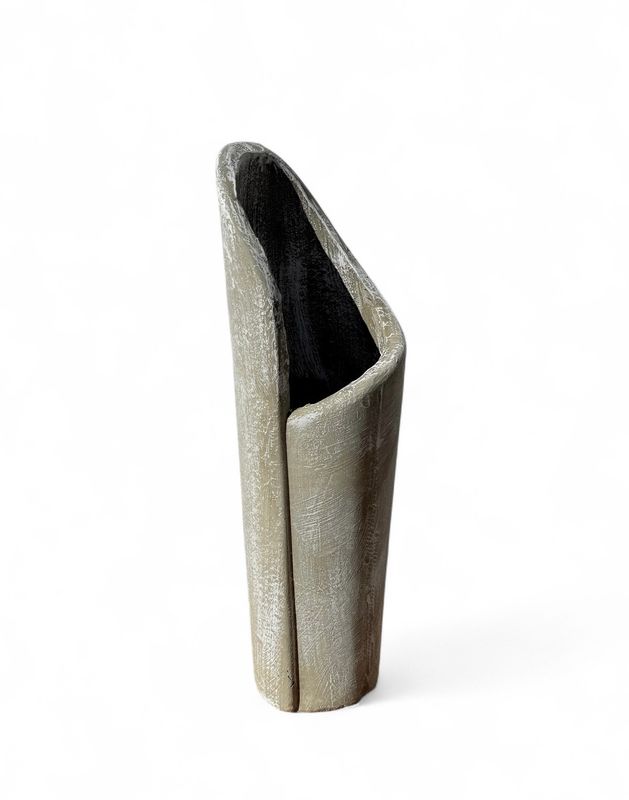 Valery Vase Medium Whitewash Finish - H690mm - 13kg