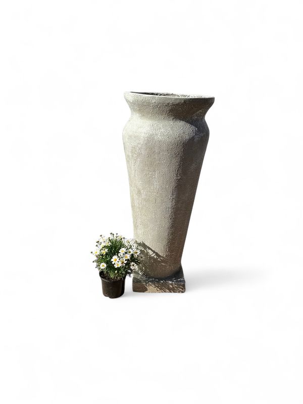 Nadia Vase Medium Whitewash Finish - H1010mm x W400mm - 32kg