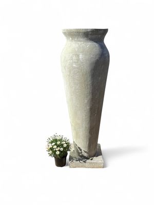 Nadia Vase Large Whitewash Finish - H1400mm x W400mm - 41kg