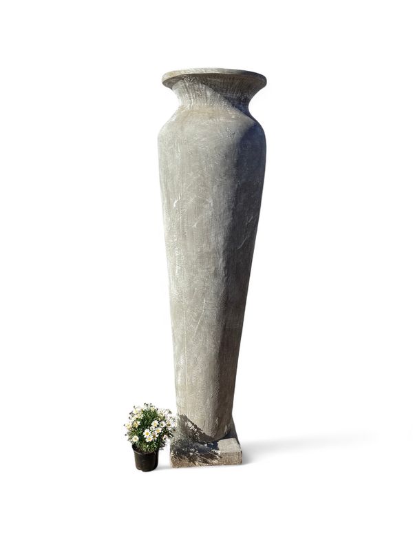 Nadia Vase Extra Large Whitewash Finish - H1900mm x W400mm - 70kg