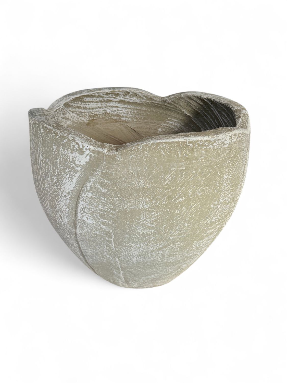 Rose Planter Medium Whitewash Finish - H300mm-W400mm - 12kg