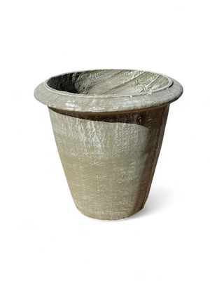 One Ring Pot Medium Whitewash Finish - H380mm - 11kg