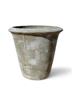 One Ring Pot Large Whitewash Finish - H500mm - 21kg