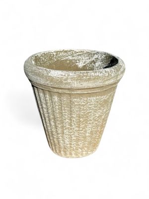 Wave Pot Medium Whitewash Finish - H350mm x W240mm - 8kg