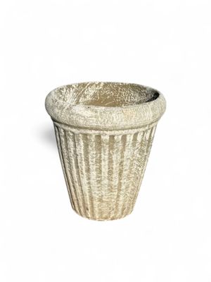 Wave Pot Small Whitewash Finish - H250mm x W220mm - 5kg