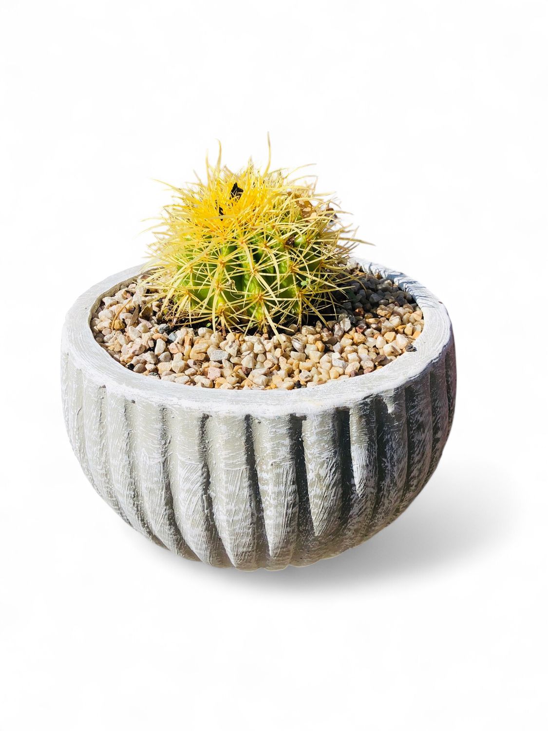 Hekla Pot Small Whitewash Finish - H180mm x W270mm - 5kg