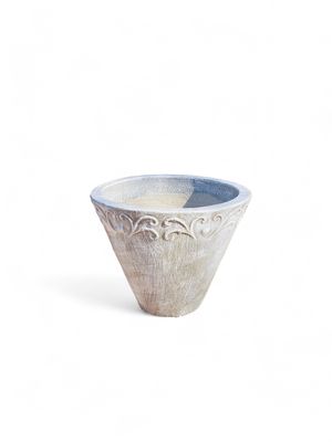 Floral Large White Wash Finish - H400mm x W480mm - 15kg