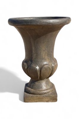 Joshua Urn Small Weathered Grey Finish H700mm x W Top 520mm x W Base 280mm - 25kg