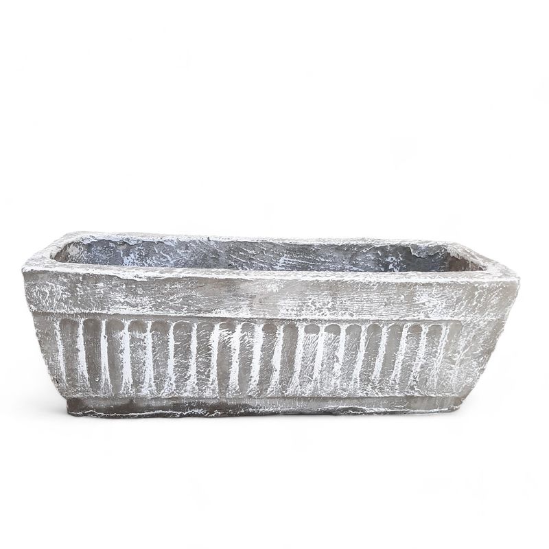 Window Pot Medium Whitewash Finish - L450mm x W150mm - 9kg