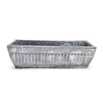 Window Pot Large Whitewash Finish - L650mm x W150mm - 13kg