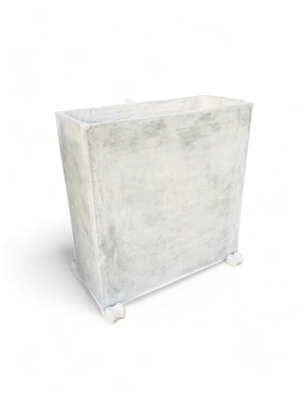 Ondela Rectangular XL Pot Raw Cement Concrete - L1000mm x H1000mm x W405mm - 123kg