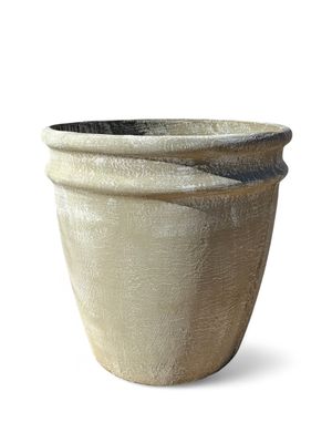 2 Ring Pot Extra Large Whitewash Finish - H600mm x W590mm - 33kg