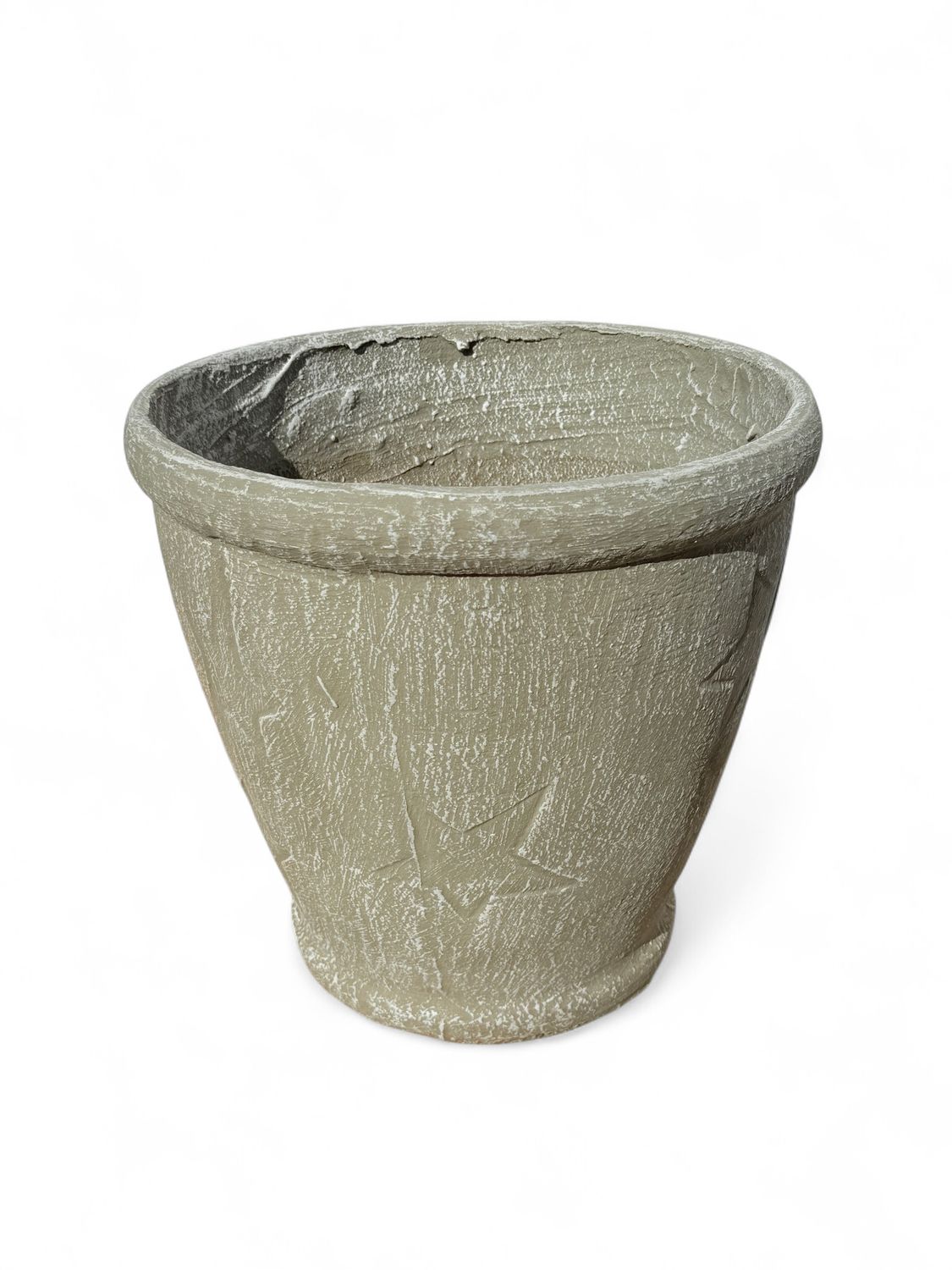 Star Pot Large Whitewash Finish - H375mm x W345mm - 11kg