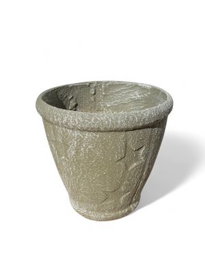 Star Pot Medium Whitewash Finish - H300mm x W285mm - 6.6kg