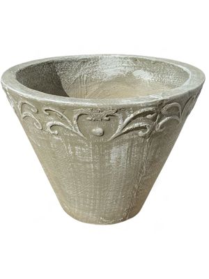 Floral Large White Wash Finish - H400mm x W480mm - 15kg