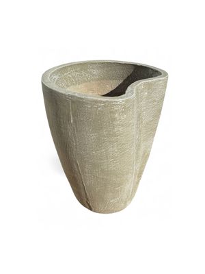 Moon Pot Medium Whitewash Finish - H500mm - 19kg
