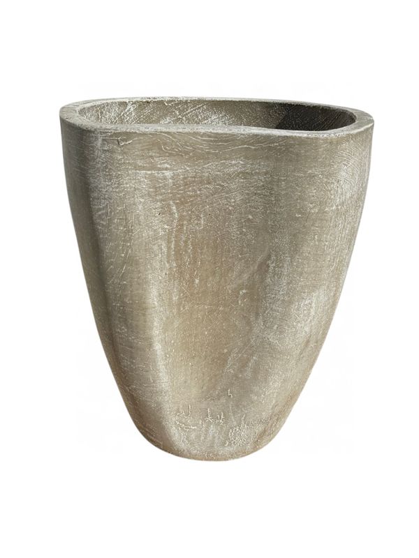 Moon Pot Large Whitewash Finish - H560mm - 25kg