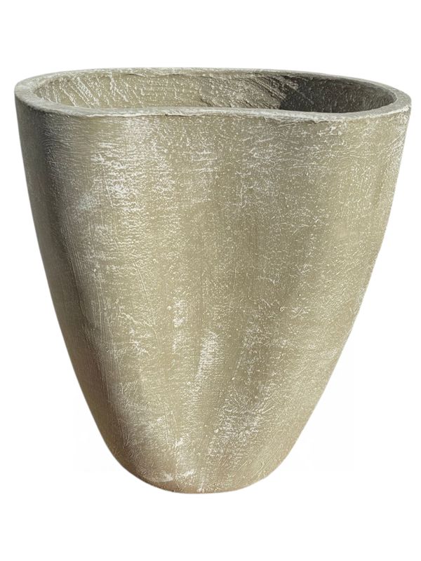 Moon Pot Extra Large Whitewash Finish - H650mm - 35kg