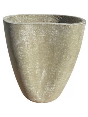 Moon Pot Extra Large Whitewash Finish - H650mm - 35kg
