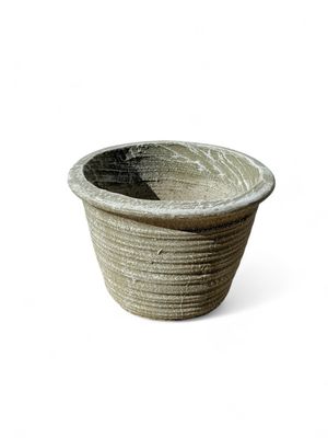 Louvre Pot Small Whitewash Finish - H220mm x W310mm - Mouth230mm 6kg