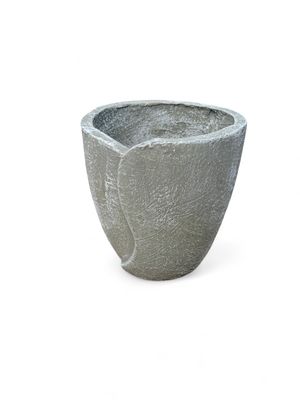 Leaf Pot Small Whitewash Finish - H230mm - 5kg