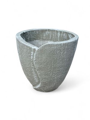 Leaf Pot Medium Whitewash Finish - H300mm - 8kg
