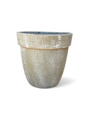 Lollipop Planter Medium Whitewash Finish - H300mm x W300mm - 9kg