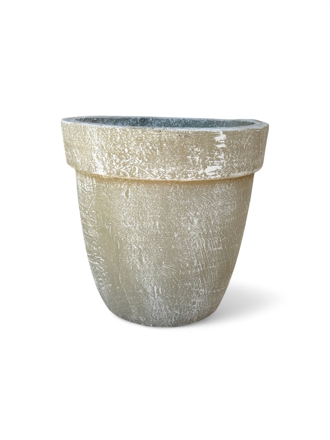 Lollipop Planter Medium Whitewash Finish - H300mm x W300mm - 9kg