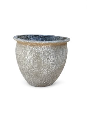 Andries Pot Round Small Whitewash Finish - H250mm - 6kg