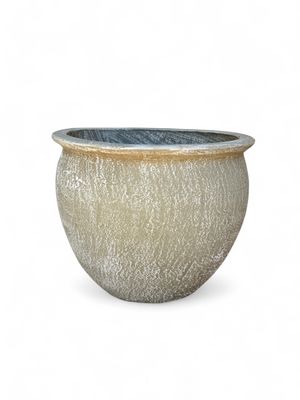 Andries Pot Round Medium Whitewash Finish - H320mm - 12kg