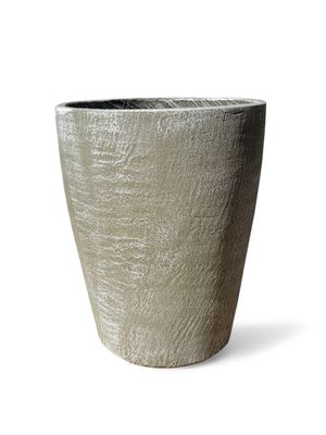 Maggie Round Pot Large Whitewash Finish - H600mm x W490mm - 30kg