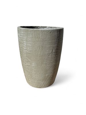 Maggie Round Pot Medium Whitewash Finish - H500mm - 19kg