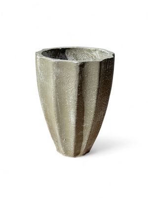Jackie Pot Small Whitewash Finish - H400mm x W300mm - 7kg