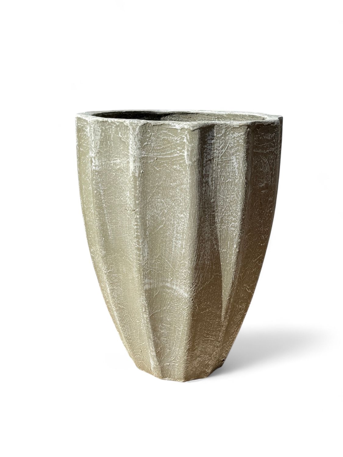 Jackie Pot Medium Whitewash Finish - H530mm x W400mm - 15kg