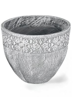 Atlas Pot Large Whitewash Finish - H360mm x W410mm - 15kg