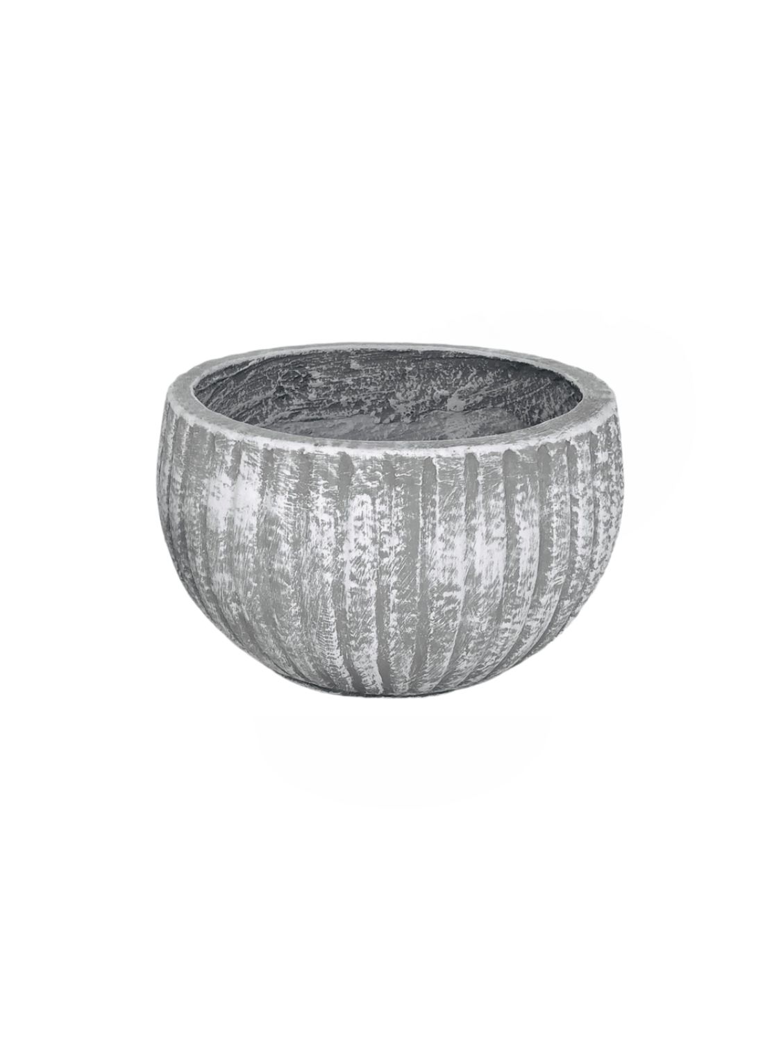 Hekla Pot Small Whitewash Finish - H180mm x W270mm - 5kg