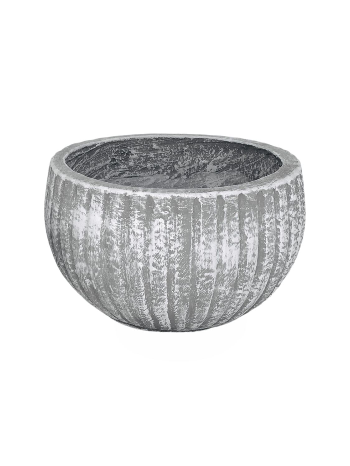 Hekla Pot Medium Whitewash Finish - H230mm x W370mm - 9kg