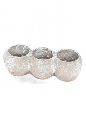 Trio Pot Whitewash Finish - H180mm x L500mm - 9.5kg